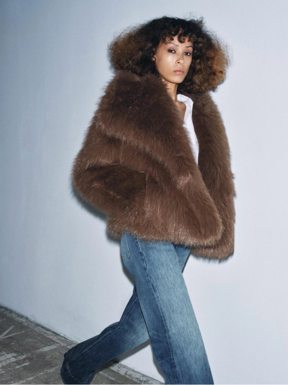 Zara Faux Fur size Medium